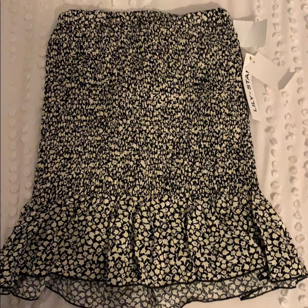 Mini skirt flower print